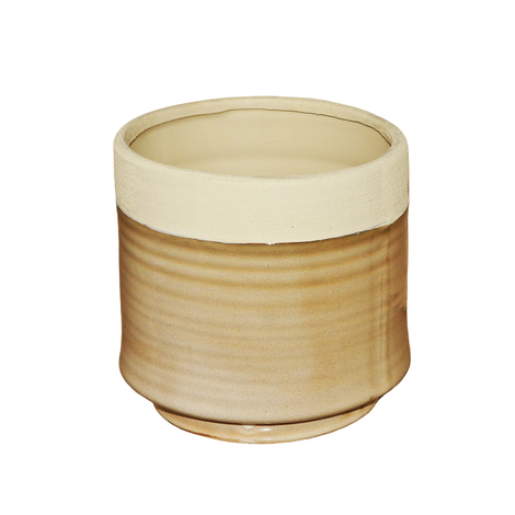 Ceramic flower pot in two dimensions 14x15x14.5cm & 16.5x18x17.5cm