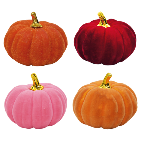 Velvet Christmas Decorative Pumpkin in 4 Colors – 2 Sizes