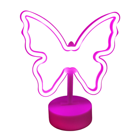 Φωτιστικό Neon Πεταλούδα με Βάση – 26cm (USB & Μπαταρία)
