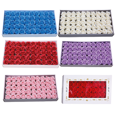 High-Quality Scented Soap Roses – 10 Colors (Pack of 50 Pieces)