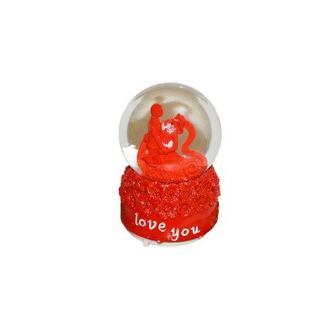 Love Snow Globe with Couple Figurine 12cm