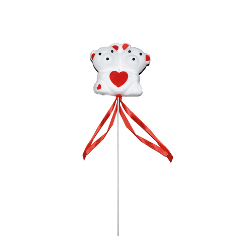 Heart Stick with Teddy Bears 9cm