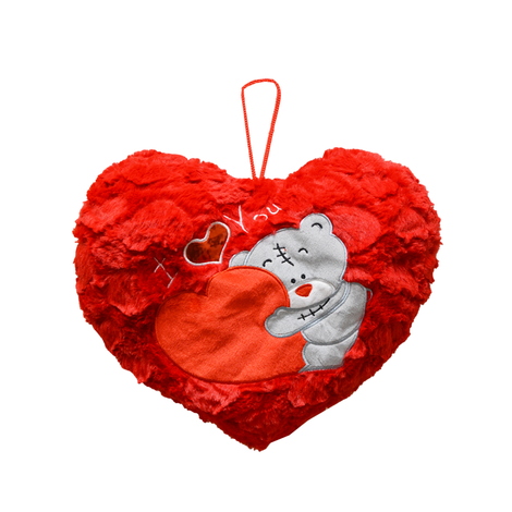 Heart Pillow with Teddy Bear 33cm