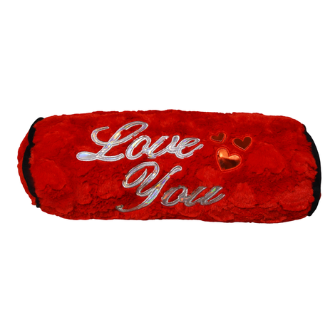 Love You Pillow in Red Color 45x17x17cm