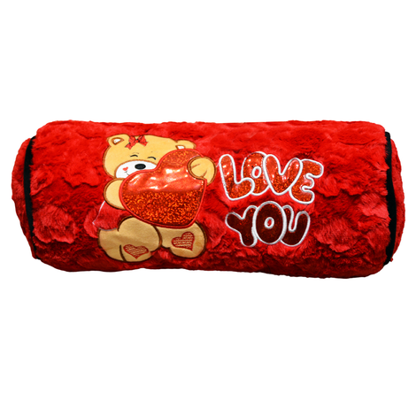 Love You Pillow with Teddy Bear 45x17x17cm