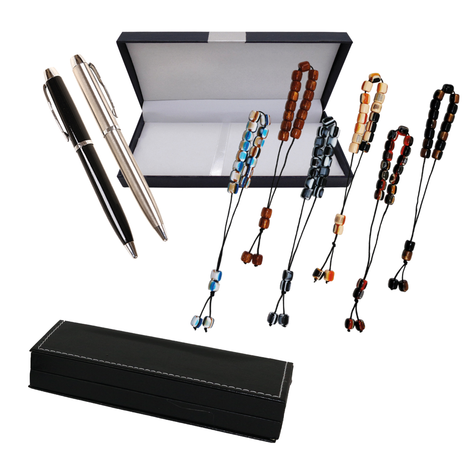 Gift Set: Pen (2 Colors) & Worry Beads (6 Colors) in Gift Box