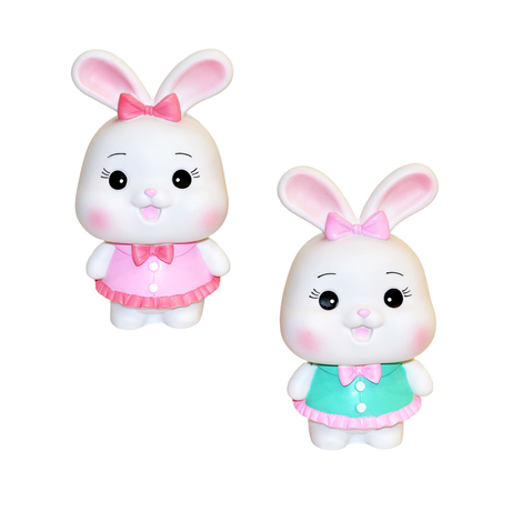 Kids Bunny Money Box Multicolor 22cm 