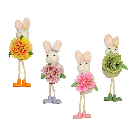 Easter Hanging Bunny with Flower 19.5cm