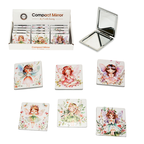 Square Fairy Compact Pocket Mirror 7cm