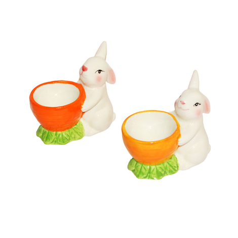 Easter Ceramic Bunny Egg Cup 8cm