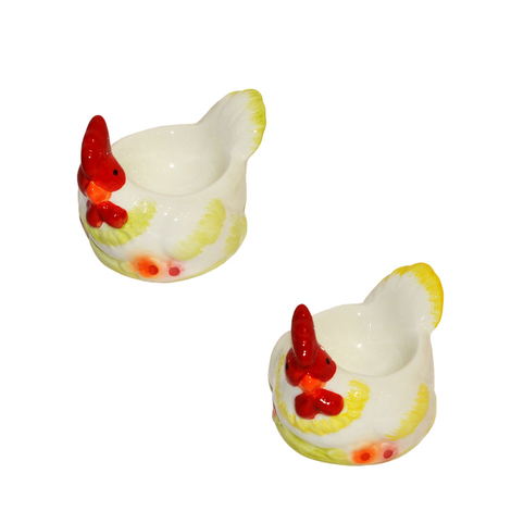 Easter Ceramic Chicken Egg Cup 7x9cm