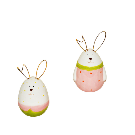 Easter Ceramic Bunny Egg Decoration 16.5cm