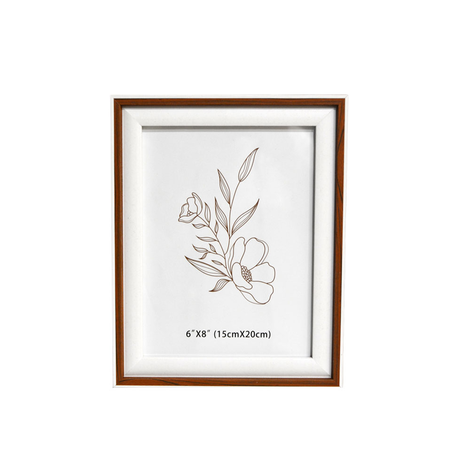 Brown & White Wood Photo Frame 3 Sizes