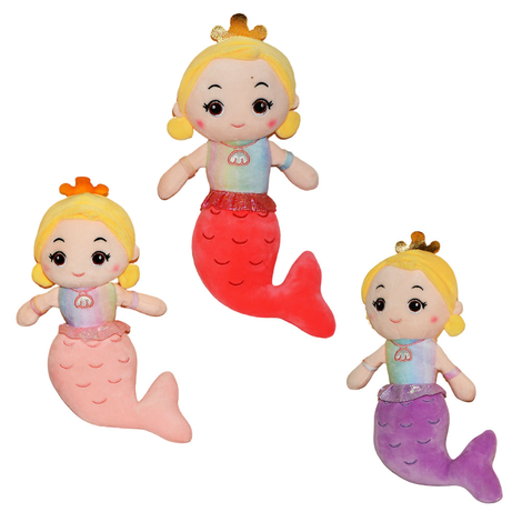 Plush Mermaid Toy 30cm 3 Colors