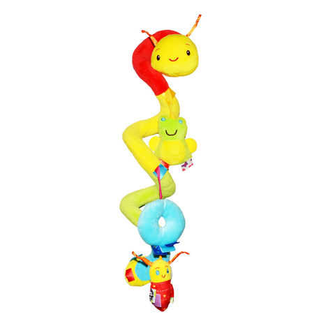 Plush Baby Activity Spiral Toy with Squeeze Sound 23cm