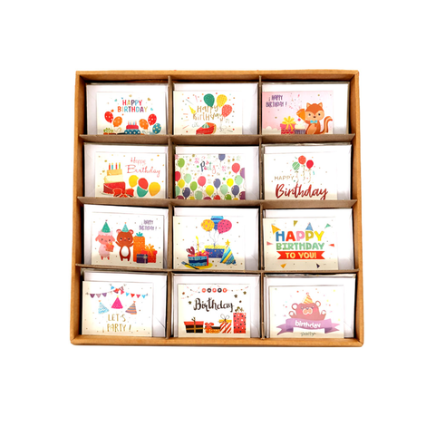 Mini Birthday Greeting Card with Envelope 9.6x6.7cm – Assorted Designs
