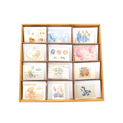 Mini Baby Greeting Card with Envelope 9.6x6.7cm – Assorted Designs