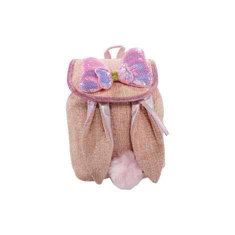 Kids backpack with bow, magnetic closure & drawstring 23x19x10cm