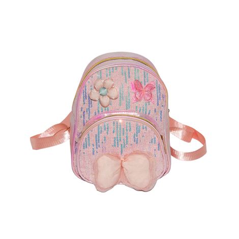 Kids backpack with bow, flower & butterfly, 23x19x10cm
