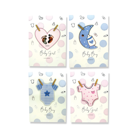 Ευχετήρια Κάρτα Baby με Φάκελο 18x13cm για Γέννηση & Baby Gifts