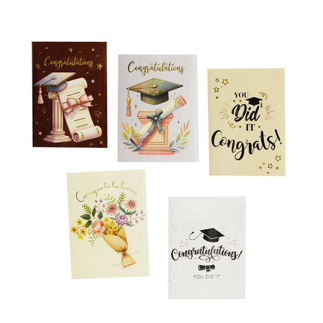 Congratulations & Graduation Greeting Card with Envelope 20x14.5cm for Achievement & Graduation