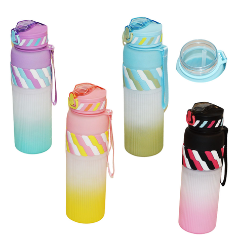 Plastic Water Bottle with Straw 1000ml