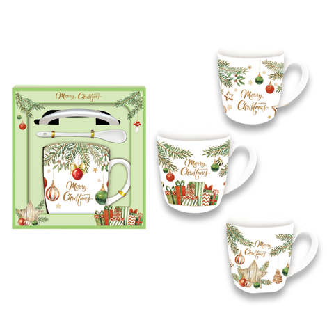 Christmas Ornament Mug Gift Set 3pcs