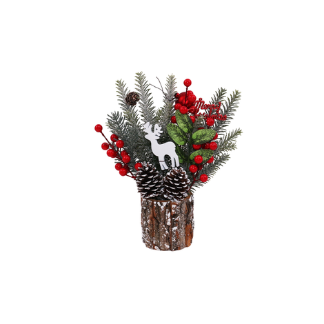 Christmas Arrangement with Reindeer 30cm