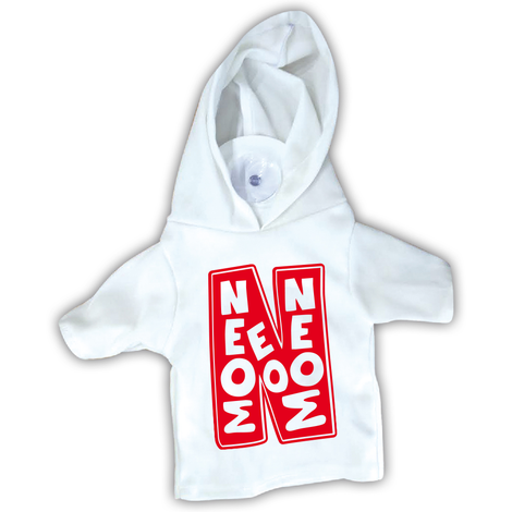 “N – New Driver” (repeated pattern) suction sign T-shirt with hood 17x15cm