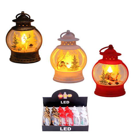Round Christmas LED Lantern 12×4×7.5cm
