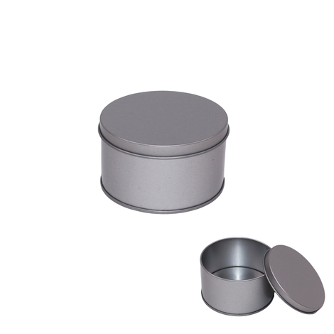 Round Metal Tin with Lid 6×3.5cm
