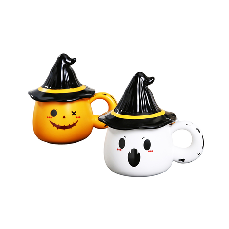 Halloween Ceramic Mug with Lid 330ml 