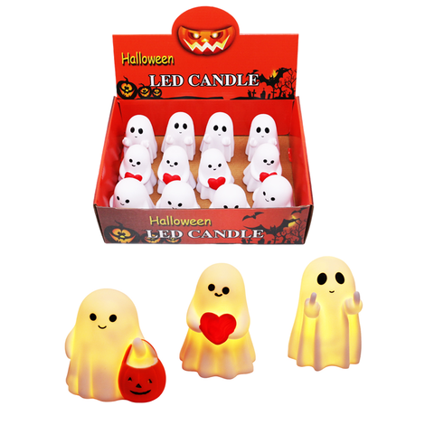 Light-Up Halloween Ghost 8cm – 3 Designs
