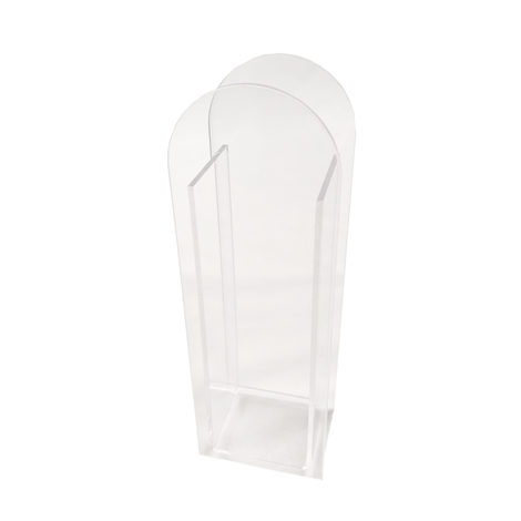 Curved-Top Plexiglass Vase 21×7.5×5.5cm