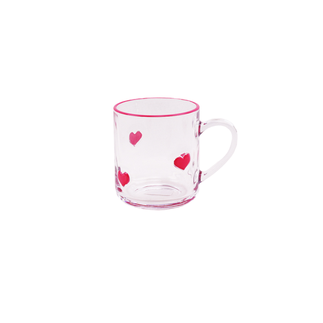 Transparent Mug with Red Bows 300 ml