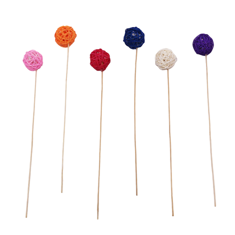 Woven Ball 5cm on 25cm Stick