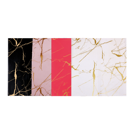 Marble-Effect Wrapping Sheet with Gold 57×57cm