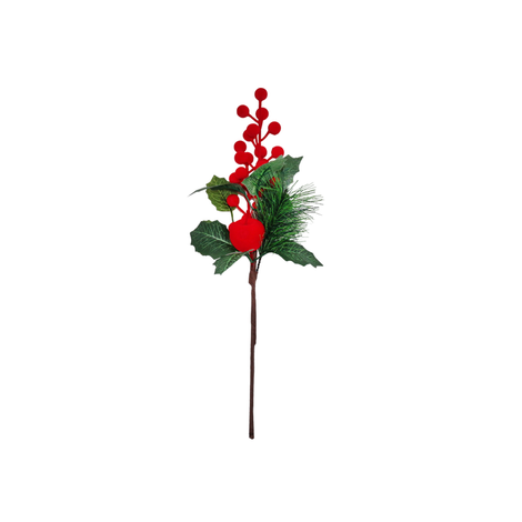 Christmas Pick with Velvet Finish 36cm