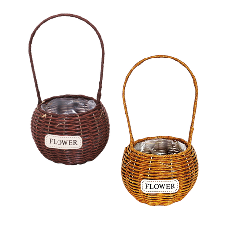 Καλάθι Flower με Χερούλι – 2 Χρώματα