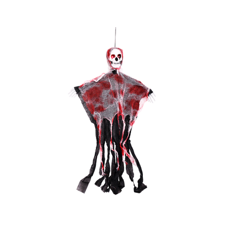 Hanging Skeleton with Red Fabric 90 × 55 cm