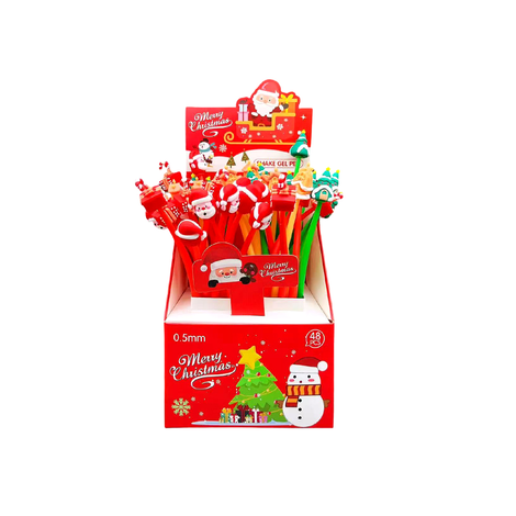 Christmas 0.5mm Gel Pen with Moving Character Topper