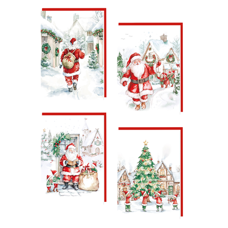 Watercolour Christmas Greeting Card 17×12cm
