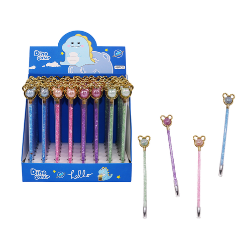 Glitter Everlasting Pencil with Bear Bead Topper