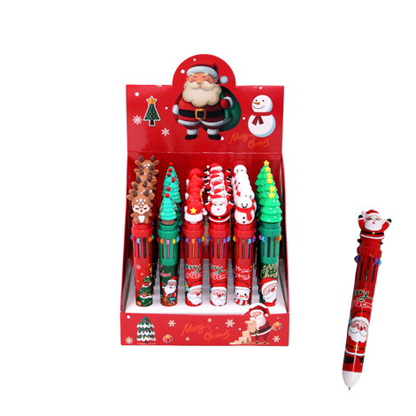 Christmas Multi-Color Pen with Character Topper
