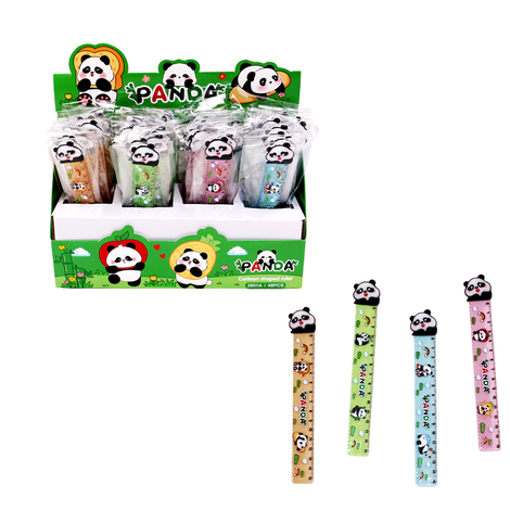 Ruler with Raised Panda Character Topper