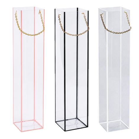 Clear Gift Bag with Chain Handle in 3 Colors