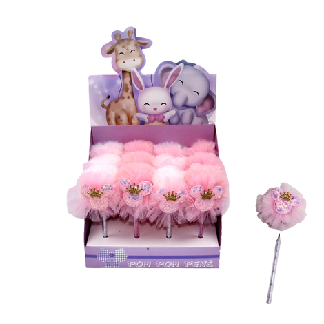 Pom Pom Pencil with Sequin Ears and Crown