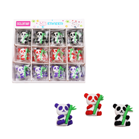 3D Panda Eraser with Bamboo