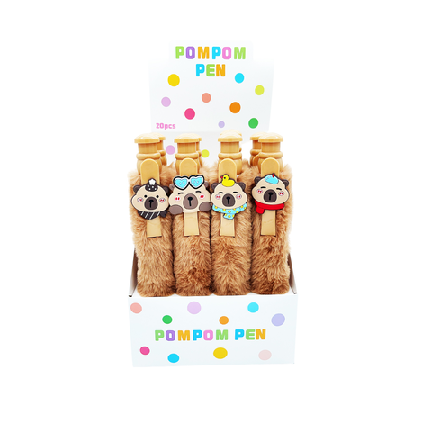 Oversized 27cm Fluffy Pen with Cute Animals