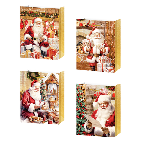 Christmas Paper Gift Bag with Santa Claus